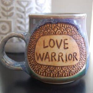 Handmade Love Warrior Mug Ceramic Glazed